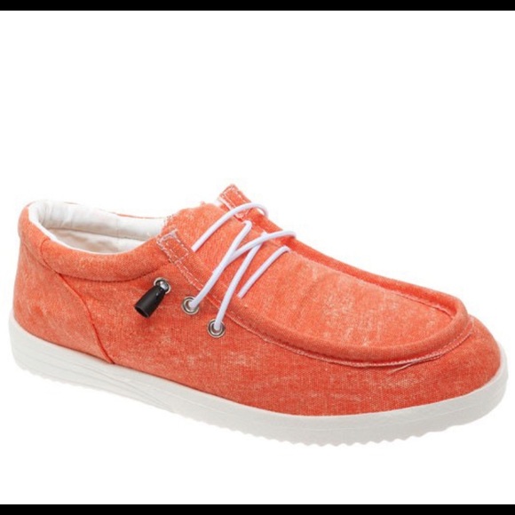 Shoes Orange Hey Dude Look Alike Shoessizes 711 Poshmark